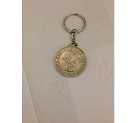 Elizabeth II Coin Half Crown WE-E2SCCP made of fine English Pewter on a split ring keyring