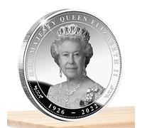 Elizabeth II Memorial Coin - 1926-2022 Featuring Her Majesty Queen Elizabeth Coin | Electro Plated Exquisite Jubilee Commemorative Crown Coin | Queen Coin Featuring for Collectors