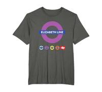 Elizabeth Line UK Train Symbol Britain Railway Colorful Icon T-Shirt