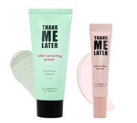 Elizabeth Mott Thank Me Later Color Correcting & Eye Primer Duo - Face Primer with Niacinamide for Redness Control & Smooth Makeup Base - Eye Primer f