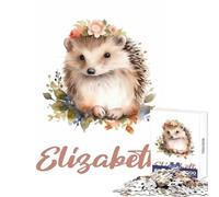 Elizabeth Nursery Hedgehog 1000 Piece Jigsaw Puzzles Strengthen Cognitive Ability And Skill Soothing Serene Leisure Play (50x75cm)