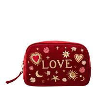 Elizabeth Scarlett Love Charm Velvet Makeup Bag - Rouge