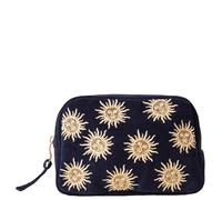 Elizabeth Scarlett Sun Goddess Navy Velvet Cosmetics Bag