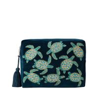 Elizabeth Scarlett Turtle Conservation Marine Navy Wash Bag - MARINE