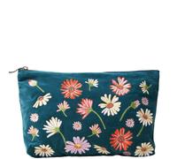 Elizabeth Scarlett Wildflower Rich Blue Velvet Everyday Pouch