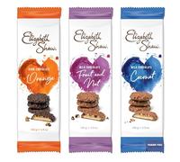 Elizabeth Shaw Chocolate Biscuit Selection Bundle 3 x 140g - Milk Chocolate Coconut, Fruit & Nut & Dark Chocolate Orange - Indulgent Chocolate Covered Biscuits Gift Pack