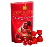 Elizabeth Shaw Famous Names Cherry Liqueur Chocolates, 175g Liqueurs Soaked Cherries Dark Chocolate Birthdays for Him & Her | Get Well Soon Gifts For Women | Christmas | Valentines (1Box) (1)