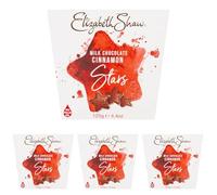 Elizabeth Shaw Milk Cinnamon Stars 125g - Milk chocolate stars with cinnamon flavouring and sugar crisps - Treat - Share - Gift - Christmas (Pack of 4)