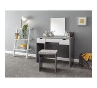 Elizabeth Tall Dressing Table Grey 3 Drawers