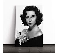Elizabeth Taylor (1) Canvas Print | Gallery Wrapped 30mm Frame Wall Art | 24x16 inches | Ready to Hang | Modern Picture | Living Room Bedroom Lounge Office