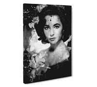 Elizabeth Taylor (1) Canvas Print | Gallery Wrapped 30mm Frame Wall Art | 30x20 inches | Ready to Hang | Modern Picture | Living Room Bedroom Lounge Office