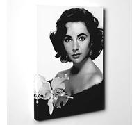Elizabeth Taylor (1) Canvas Print | Gallery Wrapped 30mm Frame Wall Art | 30x20 inches | Ready to Hang | Modern Picture | Living Room Bedroom Lounge Office
