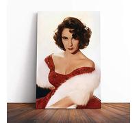 Elizabeth Taylor (2) Canvas Print | Gallery Wrapped 30mm Frame Wall Art | 24x16 inches | Ready to Hang | Modern Picture | Living Room Bedroom Lounge Office