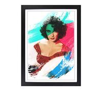 Elizabeth Taylor (2) V2 Framed Print | A2 Black Framed Wall Art | Ready to Hang | Modern Nature Picture | Living Room Bedroom Lounge Office
