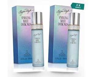 Elizabeth Taylor Sparkling White Diamonds EDT 100ml Spray x2 Twin Pack for Women