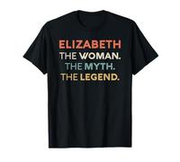 Elizabeth The Woman The Myth Legend Name Personalized Women T-Shirt