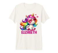 Elizabeth Unicorn Name Personalized Design Premium T-Shirt