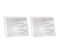 Elizabeth Ward 45 Piece Assorted Portable Diamond Painting Storage and Bead Organizer with 42 Variable Sized Containers, 2 Pack