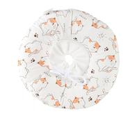 Elizabethan Collar for Dogs & Cats, Soft Cotton Adjustable Recovery Cone After Surgery, Breathable & Waterproof Pet Protective Neck Brace, Multiple Sizes & Cute Patterns(White cat【Waterproof】,XL)