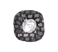 Elizabethan Collar for Dogs & Cats, Soft Cotton Adjustable Recovery Cone After Surgery, Breathable & Waterproof Pet Protective Neck Brace, Multiple Sizes & Cute Patterns(Cat head gray cotton,XS)