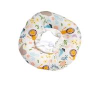 Elizabethan Collar for Dogs & Cats, Soft Cotton Adjustable Recovery Cone After Surgery, Breathable & Waterproof Pet Protective Neck Brace, Multiple Sizes & Cute Patterns(Lion Elephant Cotton,XL)