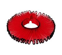 Elizabethan Neck Ruff Clown Ruffled Collar Lace Detachable Costume Accessory Comfortable Fit Suitable for Stage Shows Fancy Dress, Red