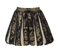 Elizabethan Tudor Pants Men's Ren Faire Noble Renaissance Costume Tudor Breeches Pumpkin Pants (Black Gold, S)