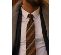 Elizabetta Boutique Men's Battisti - Silk Jacquard Tie in Chocolate | Size: Standard Elizabetta Boutique Chocolate Standard