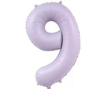 Elizakumi Purple Number 9 Balloon Large 9th Birthday Anniversary Helium Foil Number Balloon 9 Purple / 40inch Party Deco