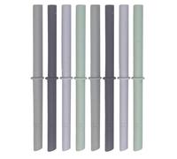 Elk and Friends Adult & Kid's Reusable Silicone Straws with Stopper | Suitable for 8oz & 10oz Mason Jars or Tumblers | Colorful Straws | 7.9" Length | 8 Pack