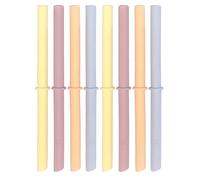 Elk and Friends Adult & Kid's Reusable Silicone Straws with Stopper | Suitable for 8oz & 10oz Mason Jars or Tumblers | Colorful Straws | 7.9" Length | 8 Pack