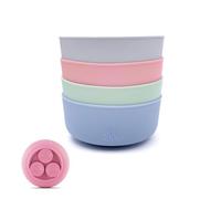 Elk and Friends Kids Porcelain Bowl Silicone Suction Sleeves | Microwave & Dishwasher Safe