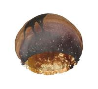 Elk Artwork,Shower Cap Nightcap Double Layer Waterproof Elastic Bath Cap Reusable Hair Cap