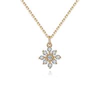 Elk & Bloom 14K Gold Dainty Flower Floral Necklace Gold One Size