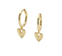 Elk & Bloom 14k Gold Plated Love Heart Hoop Earrings - Gold - Yes please - Gold