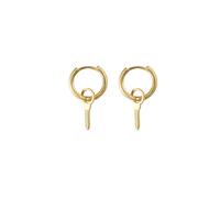 Elk & Bloom 18k Gold Key Hoop Earrings - Gold - Yes please