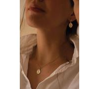 Elk & Bloom 18K Gold Plated Silver Coin Stud Earrings Gold