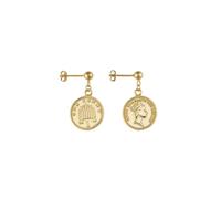 Elk & Bloom 18K Gold Plated Silver Coin Stud Earrings - Gold - Yes please