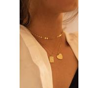Elk & Bloom Chunky 14K Gold Playing Card Necklace Gold One Size