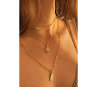 Elk & Bloom Dainty 14K Gold Cross Choker Necklace Gold One Size