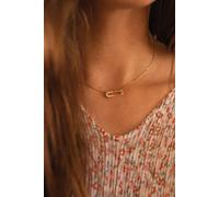 Elk & Bloom Dainty 14K Gold Safety Pin Necklace Gold One Size
