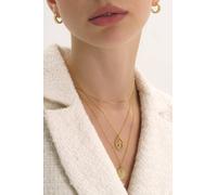 Elk & Bloom Dainty 18K Gold Face Minimalist Necklace Gold One Size