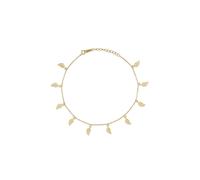 Elk & Bloom Delicate 14k Gold Leaf Anklet - Gold - No thank you - Standard length