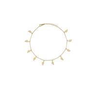 Elk & Bloom Delicate 14k Gold Plated Leaf Anklet - Gold - No thank you - Custom chain length