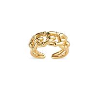 Elk & Bloom Thick 18K Gold Chain Link Ring Gold