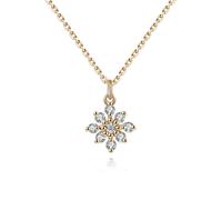 Elk & Bloom Women's 14k Gold Dainty Flower Floral Necklace Elk & Bloom Gold One Size