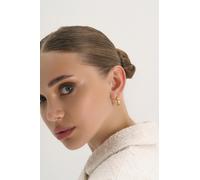 Elk & Bloom Women's Chunky 14K Ribbed Gold Hoop Earrings Elk & Bloom Gold One Size