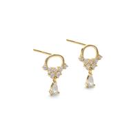 Elk & Bloom Women's Flower Wreath Floral Gold Earrings Elk & Bloom Gold One Size