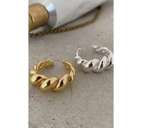 Elk & Bloom Women's Silver Twist Link Ring Elk & Bloom Silver One Size