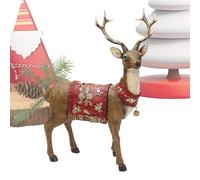 Elk Craft for Study Room - Elk Figure for Living Room | Decorative Reindeer Resin | Christmas Elk Art Crafts Reindeer Sculpture Elk Table Toy Ornament for Living Room Let Bedroom
